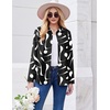 Zeagoo Button Down Shirt Women Long Sleeve Blouses Casual Tops Work Outfits(D-black Printed)