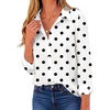 Zeagoo Button Down Shirt Women Long Sleeve Blouses Casual Tops Work Outfits(Polka Dots)