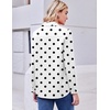 Zeagoo Button Down Shirt Women Long Sleeve Blouses Casual Tops Work Outfits(Polka Dots)