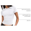 Zeagoo Women Short Sleeve T Shirts Fitted Summer Tops Stretchy Basic Tee(A-white)