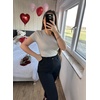 Zeagoo Women Short Sleeve T Shirts Fitted Summer Tops Stretchy Basic Tee(Short Sleeve Light Grey)