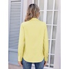 Zeagoo Women’s Wrinkle Free Button Down Shirts Long Sleeve Business Tops(Yellow)