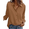 Zeagoo Button Down Shirt Women Long Sleeve Blouses Casual Tops Work Outfits(C-camel-stain Shield)