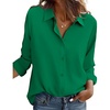 Zeagoo Button Down Shirt Women Long Sleeve Blouses Casual Tops Work Outfits(C-green-stain Shield)