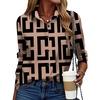 Zeagoo Button Down Shirt Women Long Sleeve Blouses Casual Tops Work Outfits(Geometric)