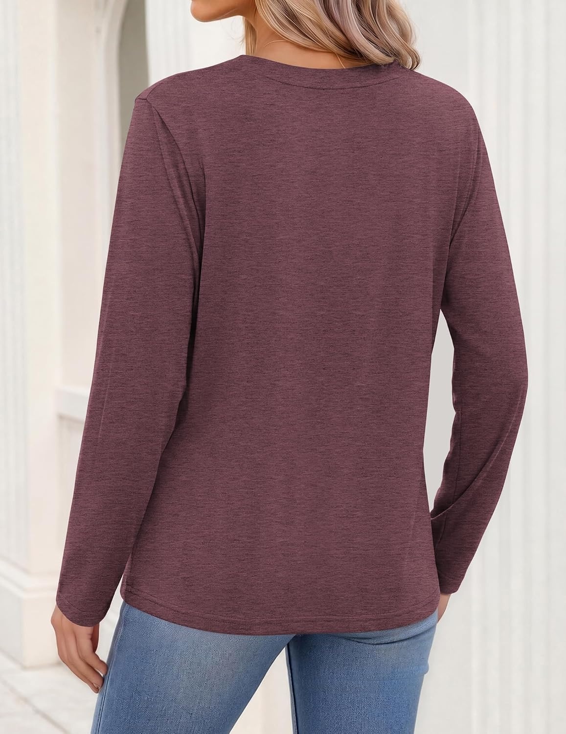 image:imageZeagoo Womens Tops Long Sleeve V Neck Tee Shirts Cute Dressy CasualBred