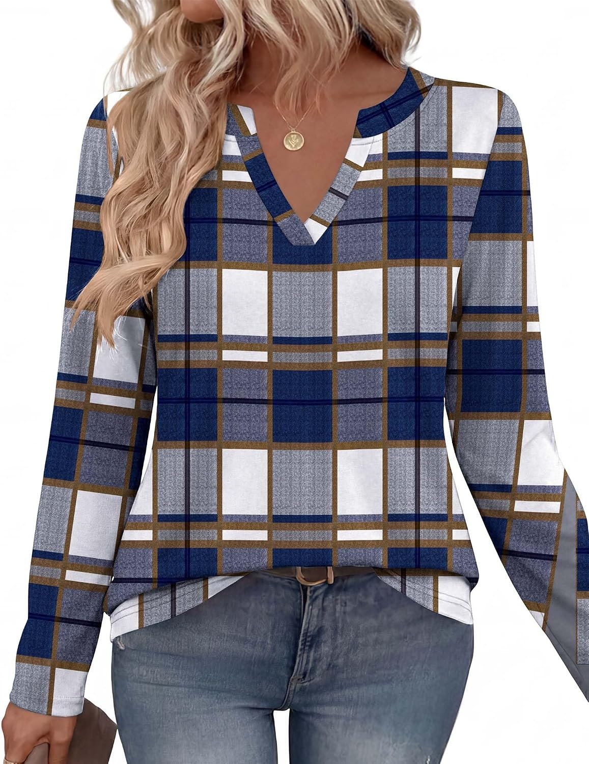 image:imageZeagoo Womens Tops Long Sleeve V Neck Tee Shirts Cute Dressy CasualGrey Gw597