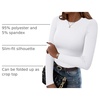 Zeagoo Women Long Sleeve Shirts Crewneck Slim Fit Tops Going Out Basic Tee(Long Sleeve-white)
