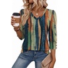 Zeagoo Womens 3/4 Sleeve V Neck T Shirts Dressy Casual Tops(01-cx289)