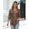 Zeagoo Womens 3/4 Sleeve V Neck T Shirts Dressy Casual Tops(01-mz721)