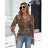 Zeagoo Womens 3/4 Sleeve V Neck T Shirts Dressy Casual Tops(01-mz721)