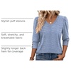 Zeagoo Womens 3/4 Sleeve V Neck T Shirts Dressy Casual Tops(01-tz273)