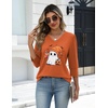 Zeagoo Womens 3/4 Sleeve V Neck T Shirts Dressy Casual Tops(03-ws89)