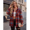 Zeagoo Womens Flannel Shirts Long Sleeve Button Down Casual Fall Plaid Top(10-red Gw550)
