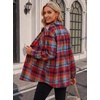 Zeagoo Womens Flannel Shirts Long Sleeve Button Down Casual Fall Plaid Top(10-red Gw550)