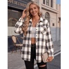 Zeagoo Womens Flannel Shirts Long Sleeve Button Down Casual Fall Plaid Top(11-khaki Gw543)