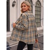 Zeagoo Womens Flannel Shirts Long Sleeve Button Down Casual Fall Plaid Top(17-khaki-gz991)