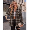 Zeagoo Womens Flannel Shirts Long Sleeve Button Down Casual Fall Plaid Top(19-brown Gw542)