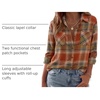 Zeagoo Womens Flannel Shirts Long Sleeve Button Down Casual Fall Plaid Top(2-orange Gw185)