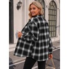Zeagoo Womens Flannel Shirts Long Sleeve Button Down Casual Fall Plaid Top(9-black Gz564)