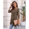 Zeagoo Womens Tops 3/4 Sleeve loose fit dressy Tunics Plus Size Boho Shirts(An136)