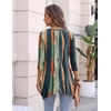 Zeagoo Womens Tops 3/4 Sleeve loose fit dressy Tunics Plus Size Boho Shirts(Cx289)