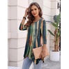 Zeagoo Womens Tops 3/4 Sleeve loose fit dressy Tunics Plus Size Boho Shirts(Cx289)