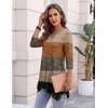 Zeagoo Womens Tops 3/4 Sleeve loose fit dressy Tunics Plus Size Boho Shirts(Jh398)