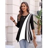 Zeagoo Womens Tops 3/4 Sleeve loose fit dressy Tunics Plus Size Boho Shirts(Jh540)