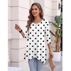 Zeagoo Womens Tops 3/4 Sleeve loose fit dressy Tunics Plus Size Boho Shirts(Jh592)