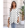 Zeagoo Womens Tops 3/4 Sleeve loose fit dressy Tunics Plus Size Boho Shirts(Jh592)