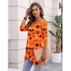 Zeagoo Womens Tops 3/4 Sleeve loose fit dressy Tunics Plus Size Boho Shirts(Orange Pumpkin-ws85)