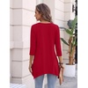 Zeagoo Womens Tops 3/4 Sleeve loose fit dressy Tunics Plus Size Boho Shirts(Tr)
