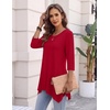 Zeagoo Womens Tops 3/4 Sleeve loose fit dressy Tunics Plus Size Boho Shirts(Tr)