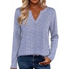 Zeagoo Womens Tops Long Sleeve V Neck Tee Shirts Cute Dressy Casual(Light Blue Striped Tz273)