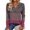 Zeagoo Womens Tops Long Sleeve V Neck Tee Shirts Cute Dressy Casual(Purple Floral Xh596)