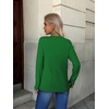 ZEAGOO Womens Sweaters Long Sleeve Tops Crew Neck Knit Pullover Sweaters Fall Fashion 2026 Dressy Casual Basic Clothes(A Emerald Green)