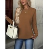 ZEAGOO Womens Sweaters Long Sleeve Tops Crew Neck Knit Pullover Sweaters Fall Fashion 2026 Dressy Casual Basic Clothes(A Light Brown)