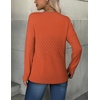 ZEAGOO Womens Sweaters Long Sleeve Tops Crew Neck Knit Pullover Sweaters Fall Fashion 2026 Dressy Casual Basic Clothes(A Orange)