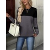 ZEAGOO Womens Sweaters Long Sleeve Tops Crew Neck Knit Pullover Sweaters Fall Fashion 2026 Dressy Casual Basic Clothes(Black-gray)