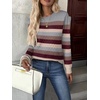 ZEAGOO Womens Sweaters Long Sleeve Tops Crew Neck Knit Pullover Sweaters Fall Fashion 2026 Dressy Casual Basic Clothes(Colorblock 276)