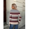 ZEAGOO Womens Sweaters Long Sleeve Tops Crew Neck Knit Pullover Sweaters Fall Fashion 2026 Dressy Casual Basic Clothes(Colorblock 276)