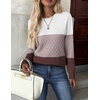 ZEAGOO Womens Sweaters Long Sleeve Tops Crew Neck Knit Pullover Sweaters Fall Fashion 2026 Dressy Casual Basic Clothes(Colorblock 284)