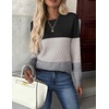 ZEAGOO Womens Sweaters Long Sleeve Tops Crew Neck Knit Pullover Sweaters Fall Fashion 2026 Dressy Casual Basic Clothes(Colorblock 558)