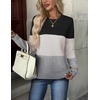 ZEAGOO Womens Sweaters Long Sleeve Tops Crew Neck Knit Pullover Sweaters Fall Fashion 2026 Dressy Casual Basic Clothes(Colorblock 558)
