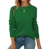 ZEAGOO Womens Sweaters Long Sleeve Tops Crew Neck Knit Pullover Sweaters Fall Fashion 2026 Dressy Casual Basic Clothes(A Emerald Green)