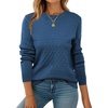 ZEAGOO Womens Sweaters Long Sleeve Tops Crew Neck Knit Pullover Sweaters Fall Fashion 2026 Dressy Casual Basic Clothes(A Royal Blue)