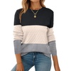ZEAGOO Womens Sweaters Long Sleeve Tops Crew Neck Knit Pullover Sweaters Fall Fashion 2026 Dressy Casual Basic Clothes(Colorblock 558)