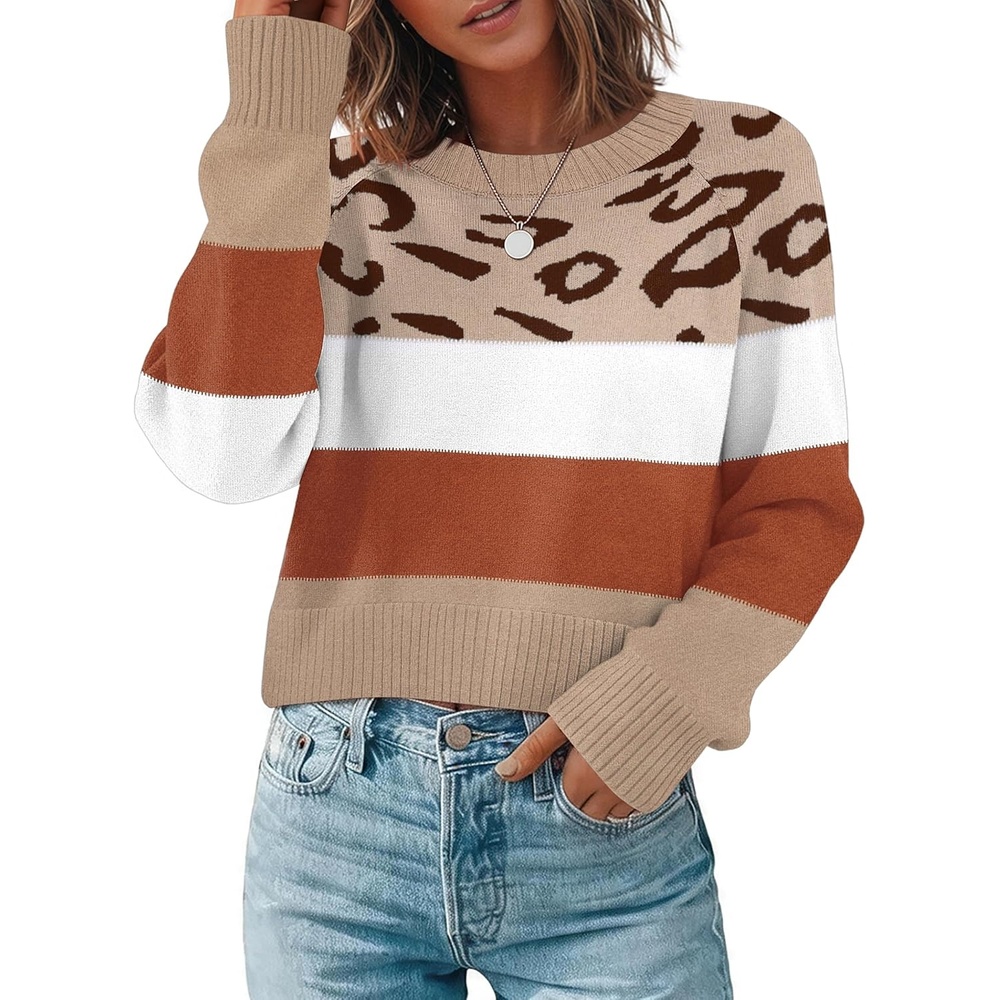 image:imageZeagoo Sweaters for Women Cropped Crewneck Basic 2026 Trendy Fall TopsJh722