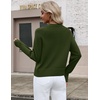 Zeagoo Sweaters for Women Cropped Crewneck Basic 2026 Trendy Fall Tops(Army Green)